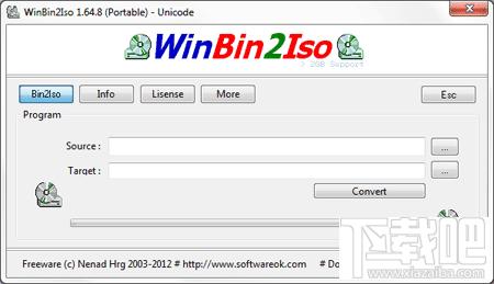 WinBin2Iso,WinBin2Iso Portable x64位,光盘镜像转换工具,镜像转换